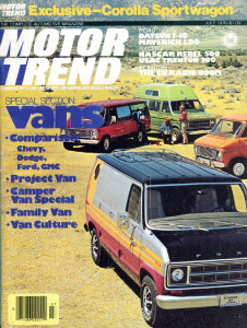 MOTOR TREND 1976 JULY - F-10, VANS, BUGATTI TYPE 22